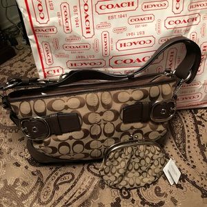 Coach Monogram Bag And Coin Purse